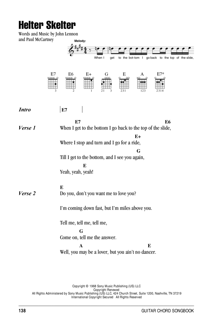 Helter Skelter Helter Skelter Acoustic Guitar scores gallery preview page 1
