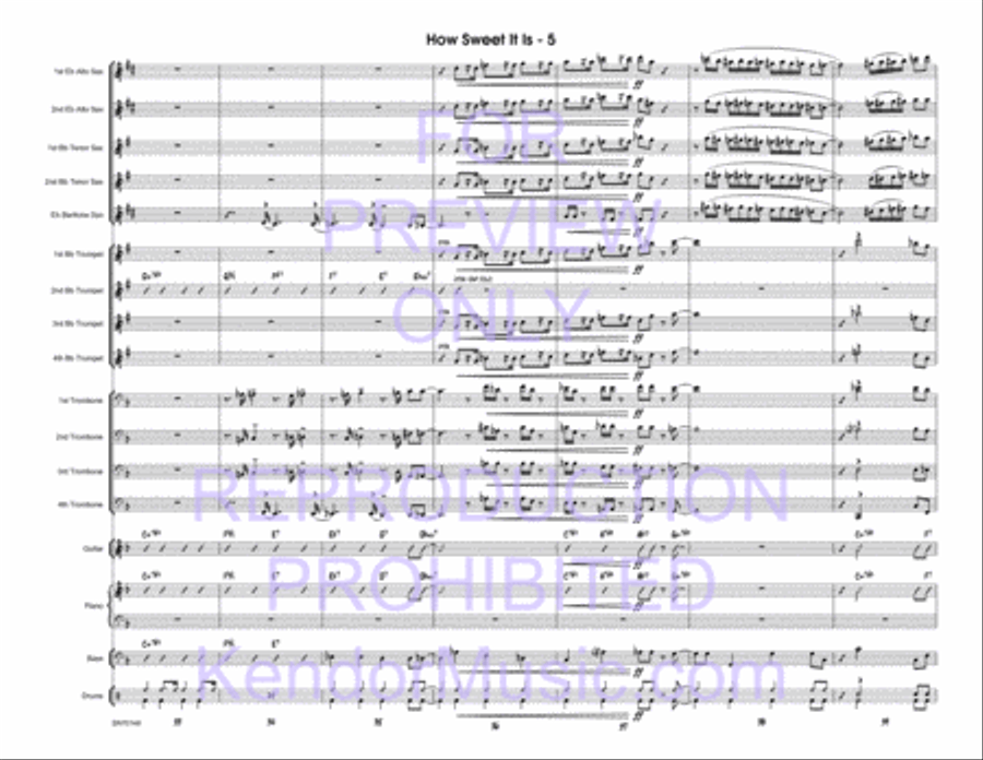 How Sweet It Is How Sweet It Is Jazz Ensemble scores gallery preview page 6
