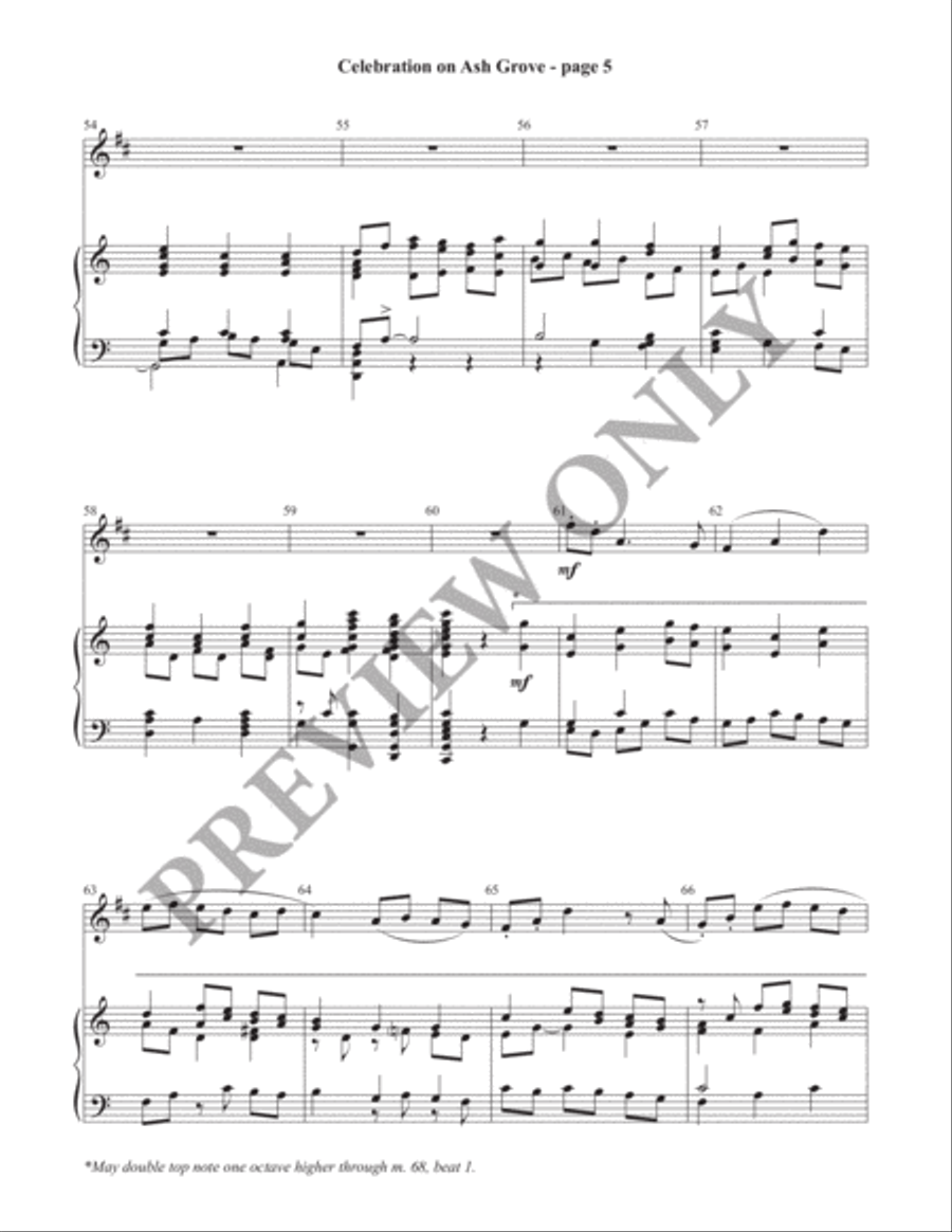 Celebration on ASH GROVE Director's Score (Print) Handbell Choir scores gallery preview page 6