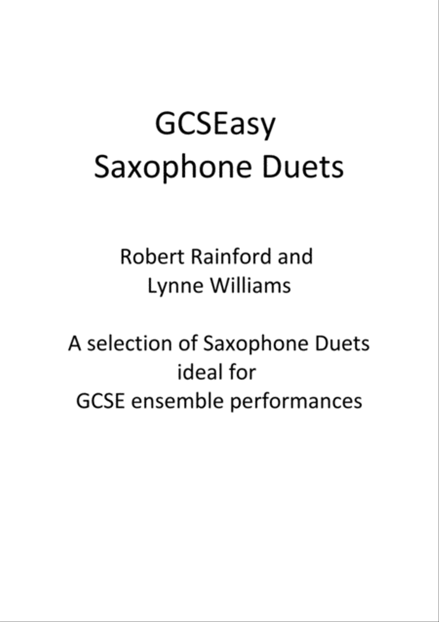 GCSEasy Sax Duets Woodwind Duet scores gallery preview page 1