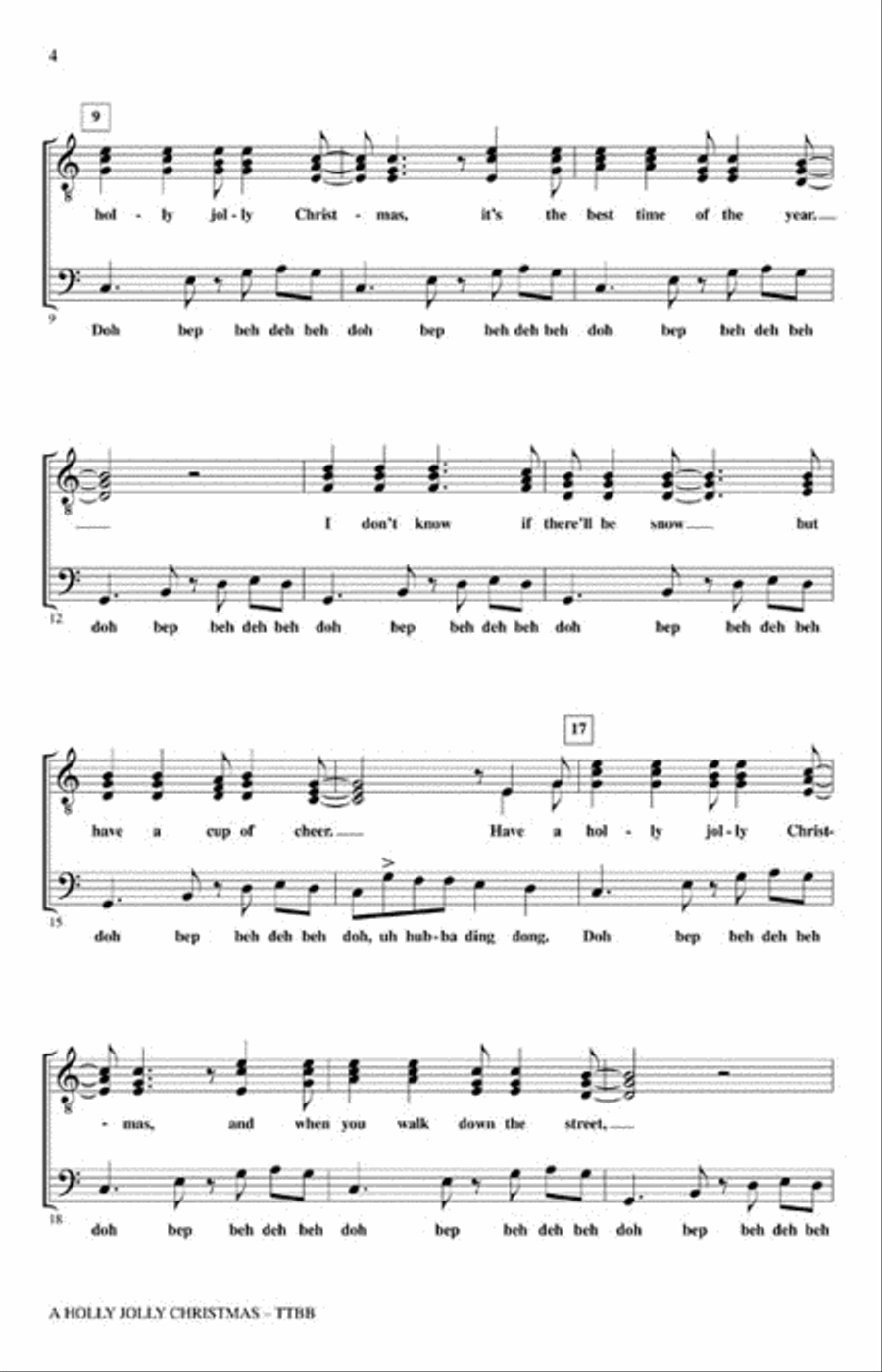 A Holly Jolly Christmas A Holly Jolly Christmas TTBB scores gallery preview page 3