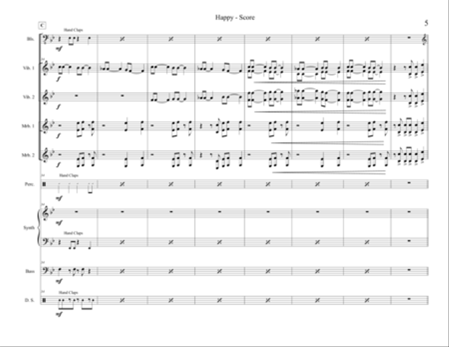 Happy Happy Percussion Ensemble scores gallery preview page 5