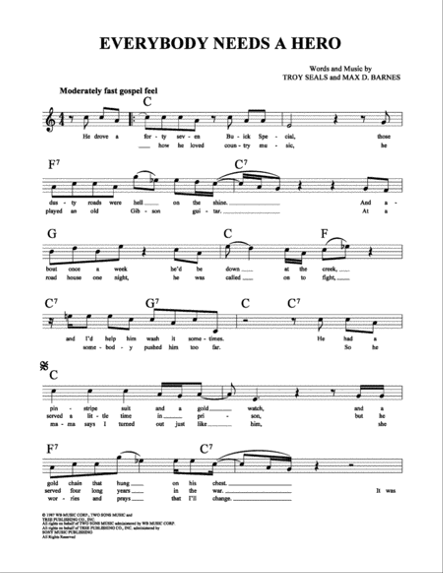 Everybody Needs a Hero Everybody Needs a Hero School and Community scores gallery preview page 2