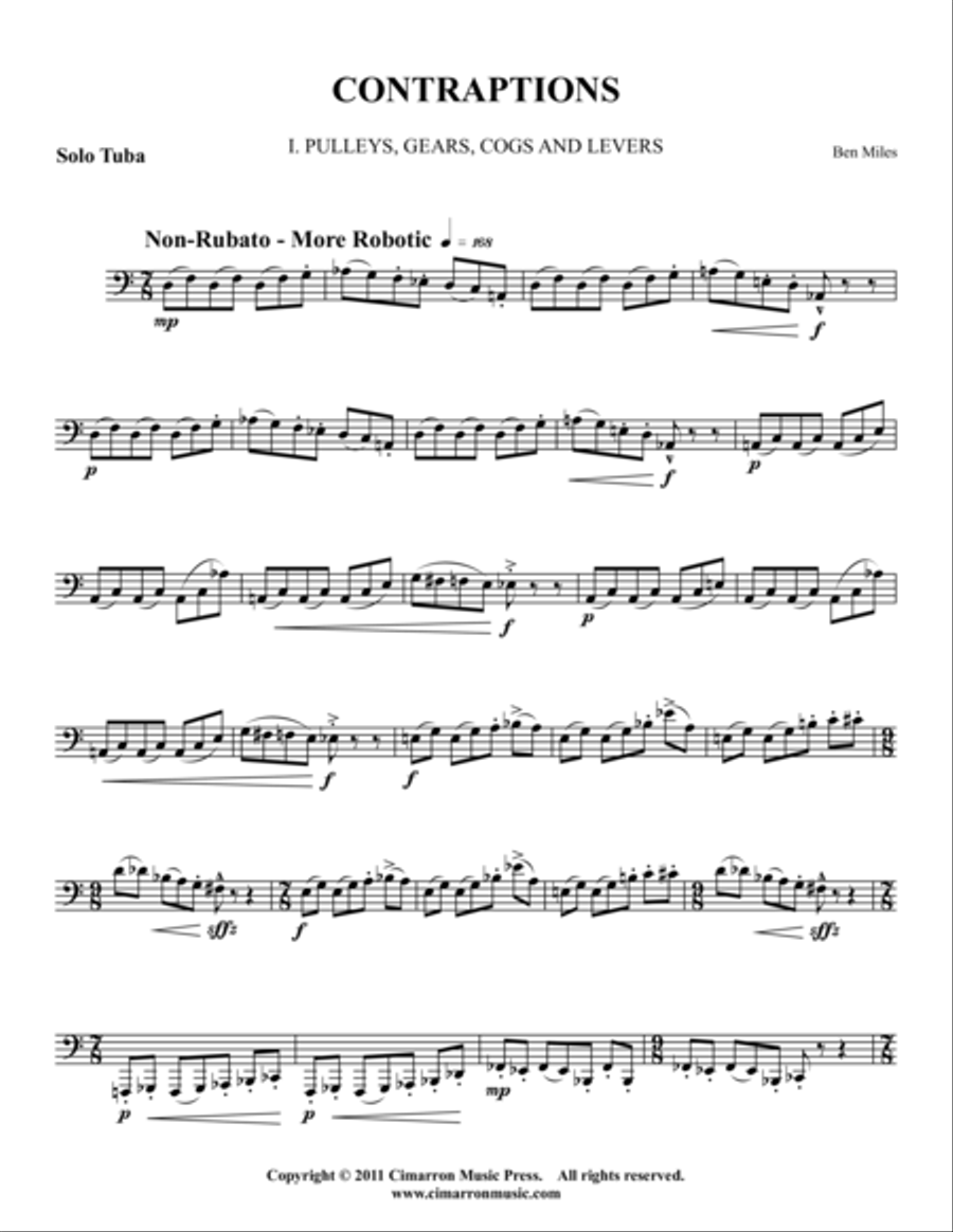 Contraptions Contraptions Tuba scores gallery preview page 1