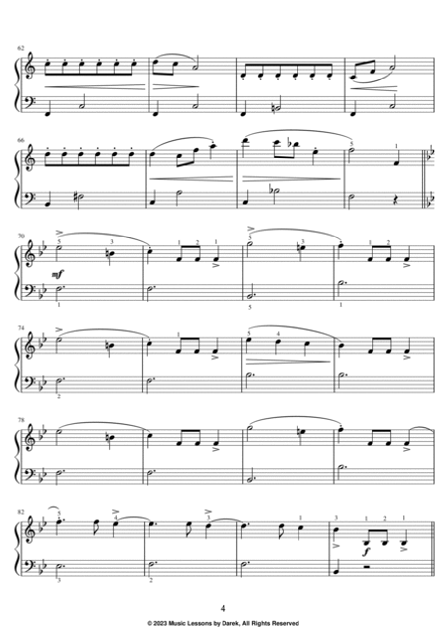 Waltz in Eb Major (EASY PIANO) Op. 18, No. 1 (Grande Valse Brillante) [Frédéric Chopin] Easy Piano scores gallery preview page 4