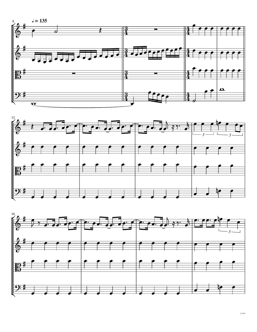 Christmas Tree Farm String Quartet scores gallery preview page 3