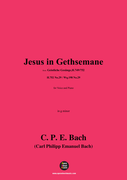 C. P. E. Bach-Jesus in Gethsemane,in g minor,H.752 No.29(Wq.198 No.29)
