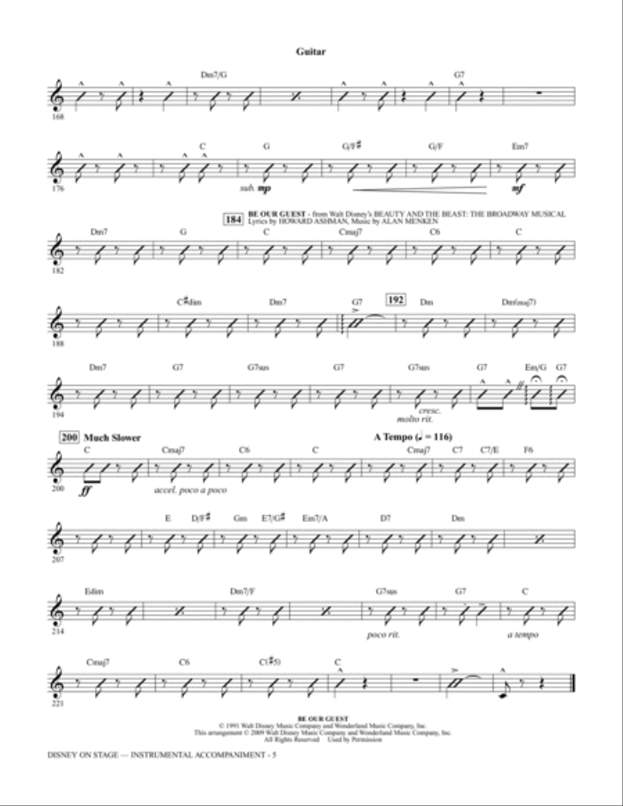 Disney On Stage (Medley) - Guitar Choir scores gallery preview page 4