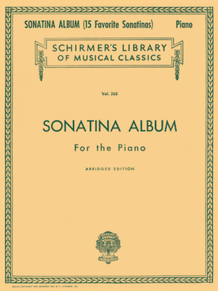Book cover for Sonatina Album, Abridged
