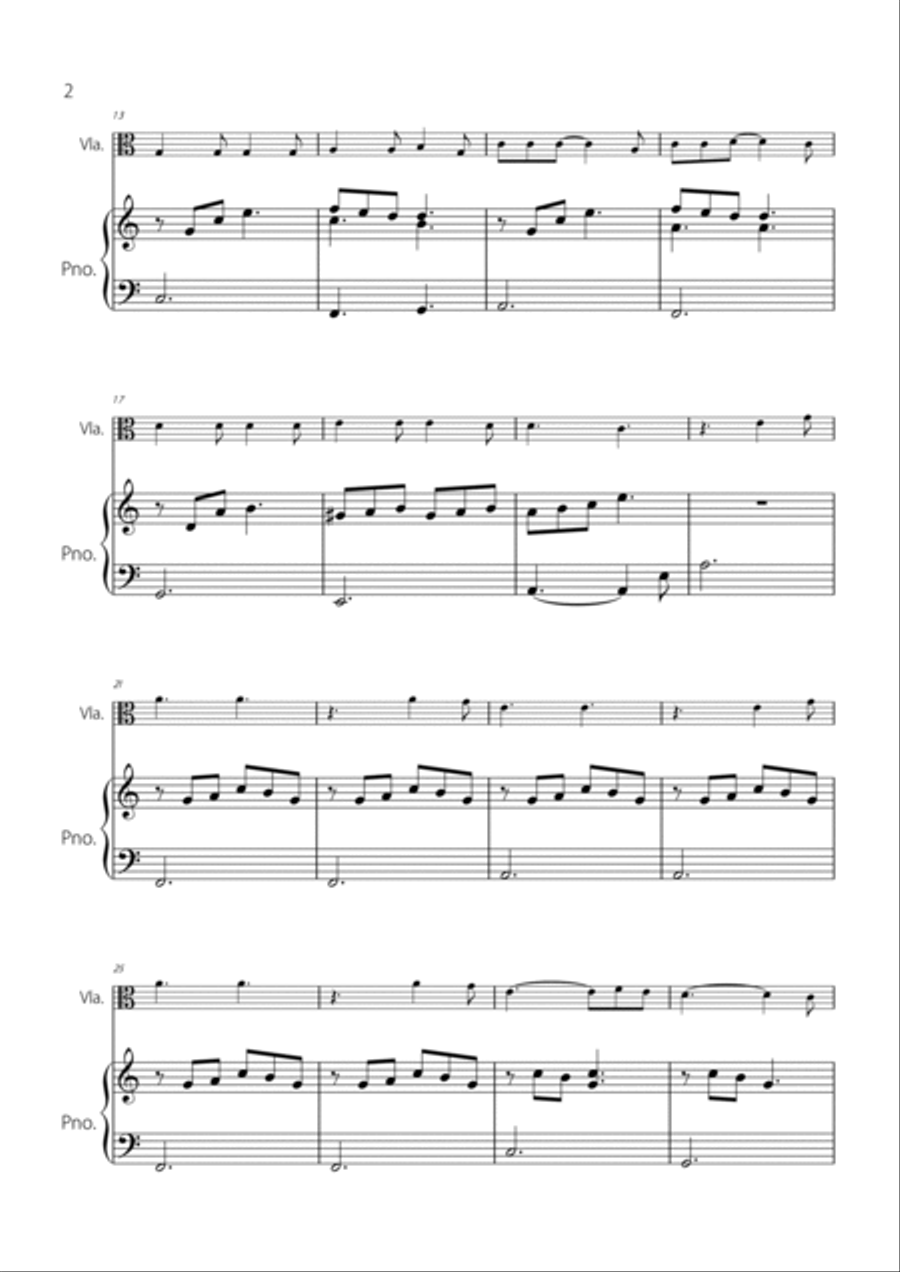 Hallelujah Viola scores gallery preview page 2