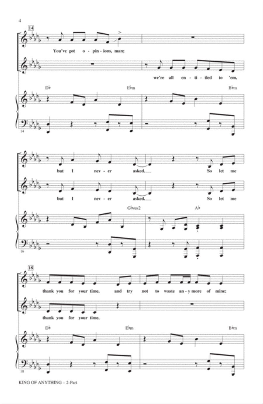 King Of Anything 2-Part scores gallery preview page 3