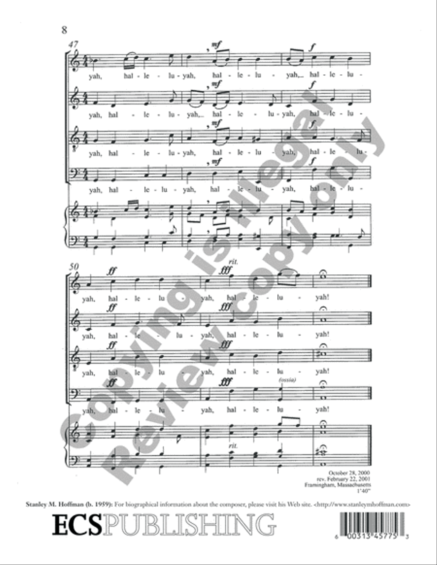 Psalm 117 4-Part scores gallery preview page 10