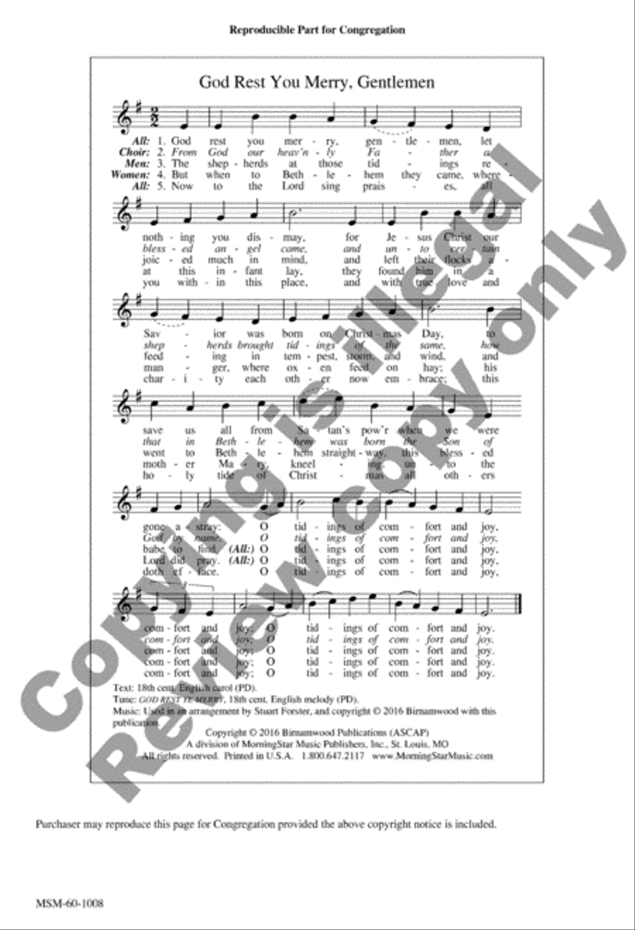 God Rest You Merry, Gentlemen 4-Part scores gallery preview page 12