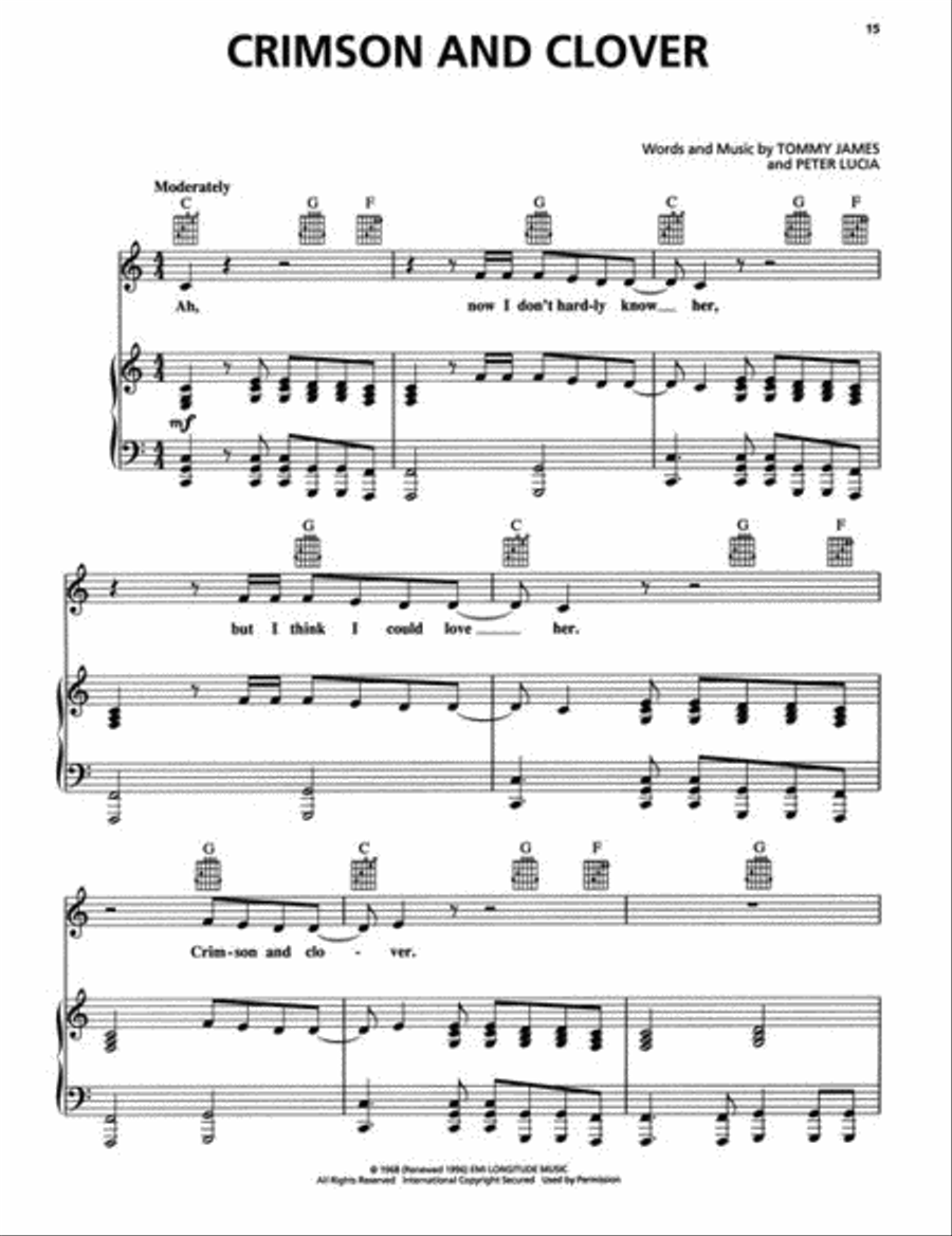Pop/Rock Piano, Vocal, Guitar scores gallery preview page 7