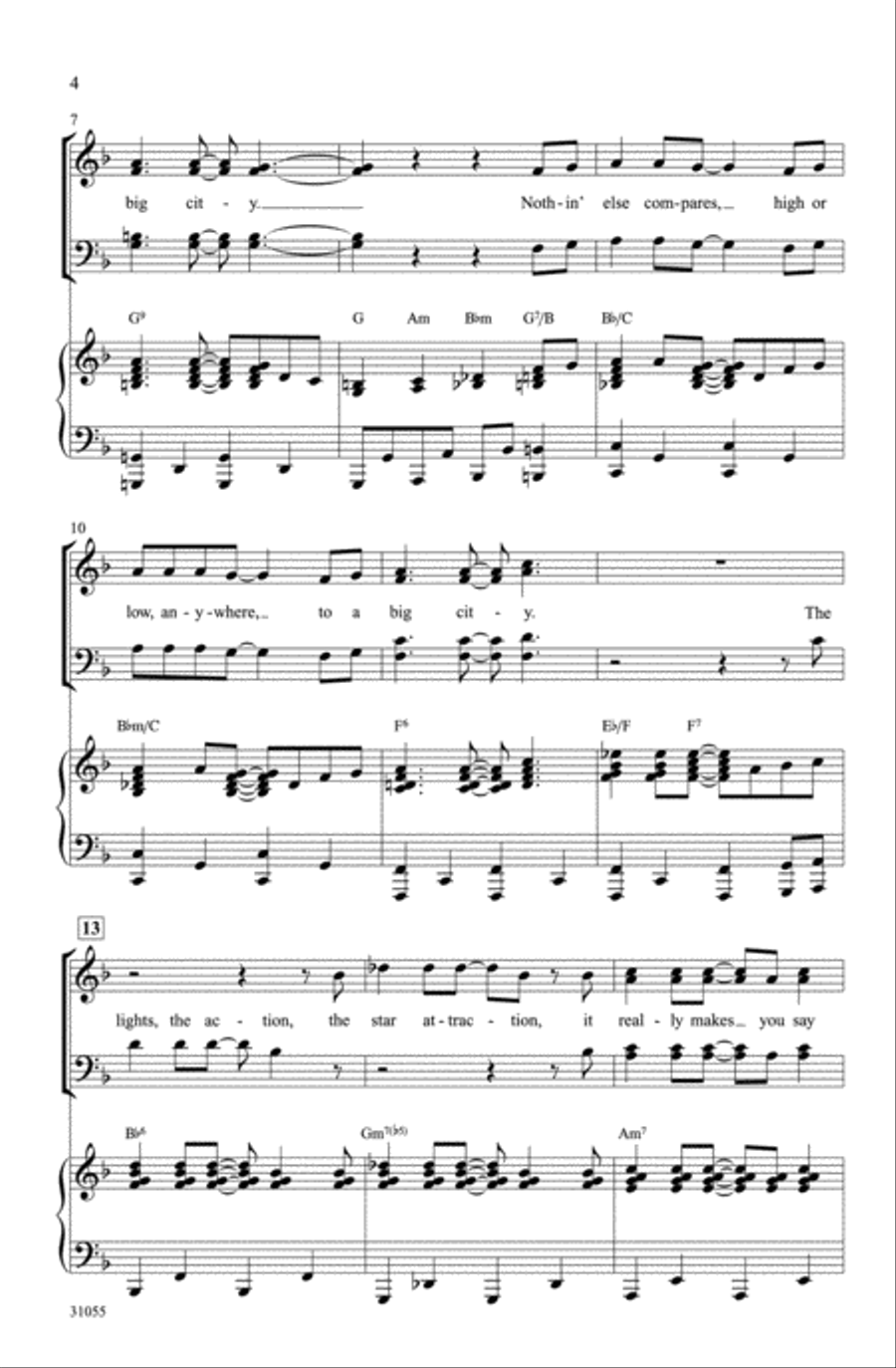 The Big City Sound (A Medley) 4-Part scores gallery preview page 3