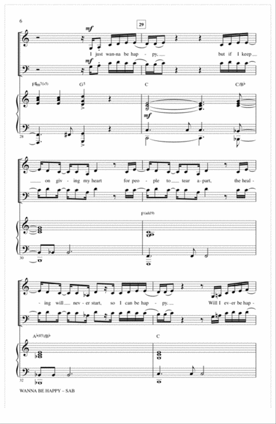 Wanna Be Happy? Wanna Be Happy? 3-Part scores gallery preview page 5