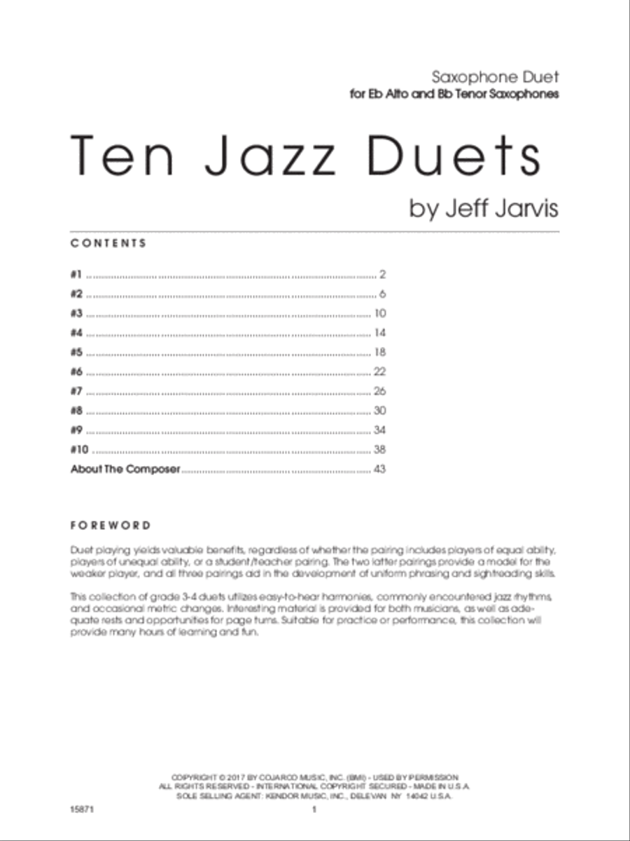 Ten Jazz Duets Woodwind Duet scores gallery preview page 2