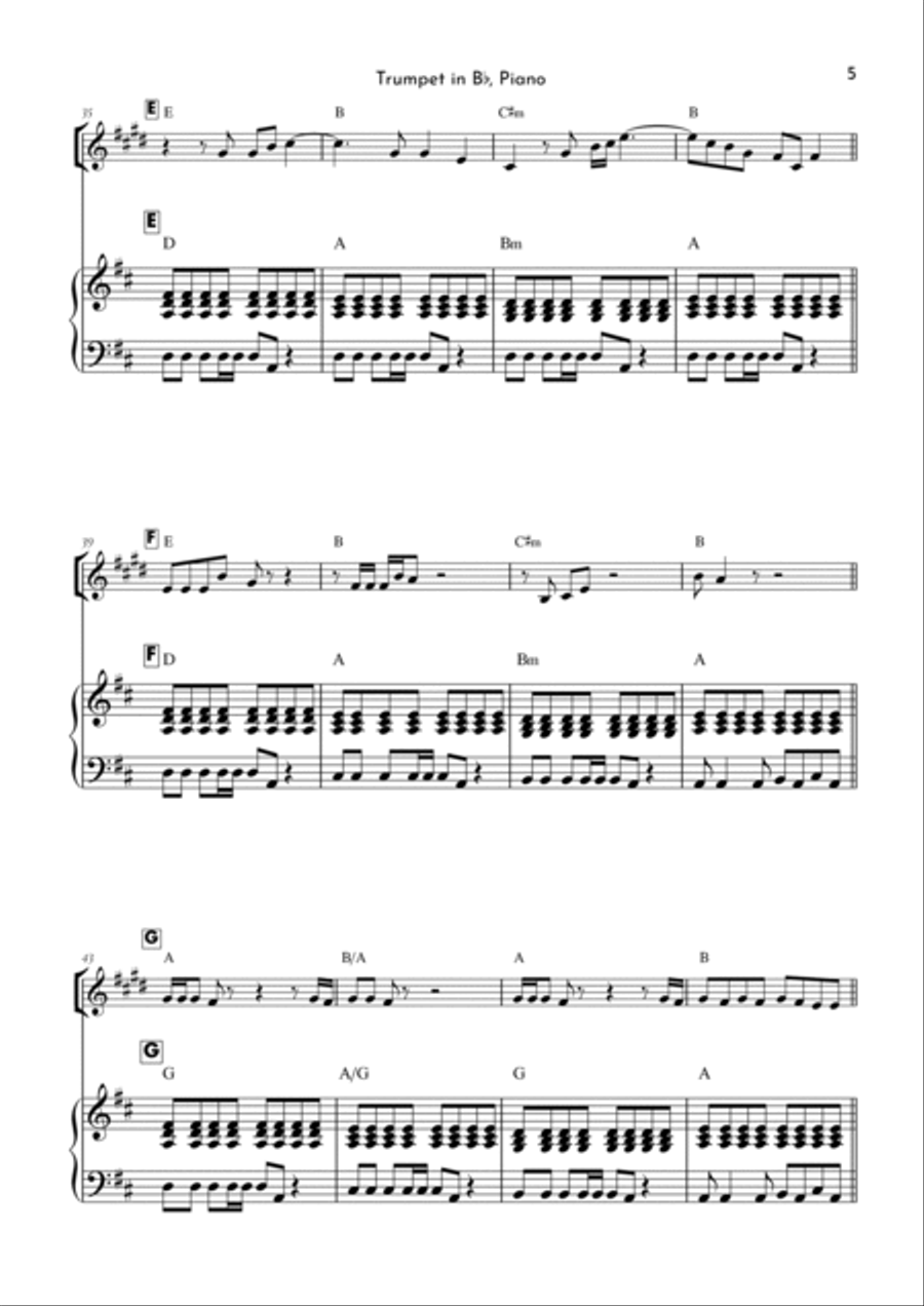 Under Pressure B-Flat Trumpet scores gallery preview page 5