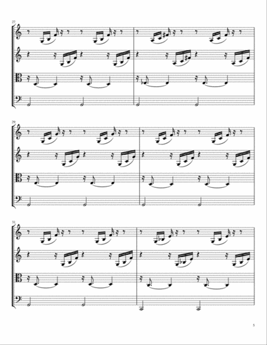 Bach C Major Prelude from Well-Tempered Clavier for String Quartet Bach C Major Prelude from Well-Tempered Clavier for String Quartet String Quartet scores gallery preview page 5