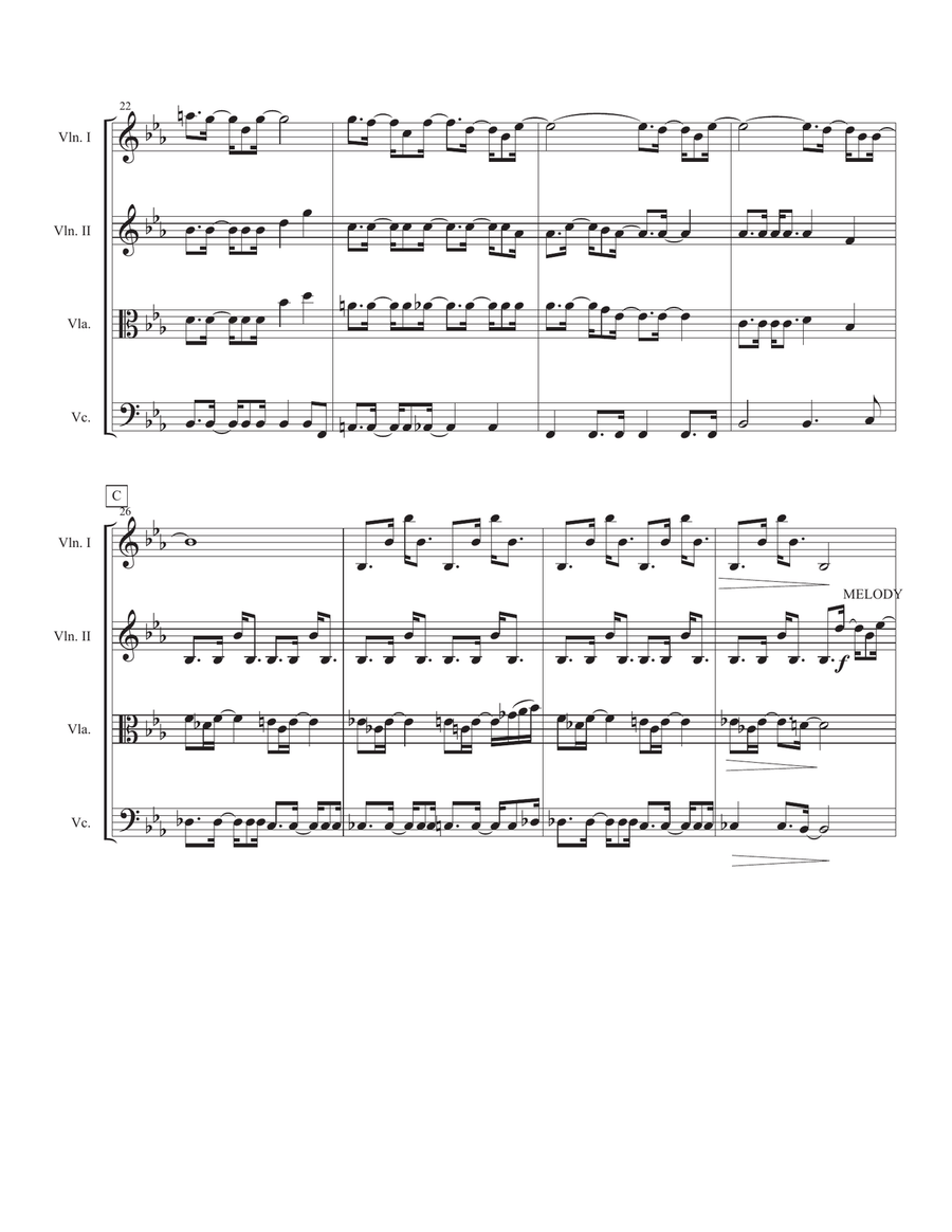 Overjoyed String Quartet scores gallery preview page 4