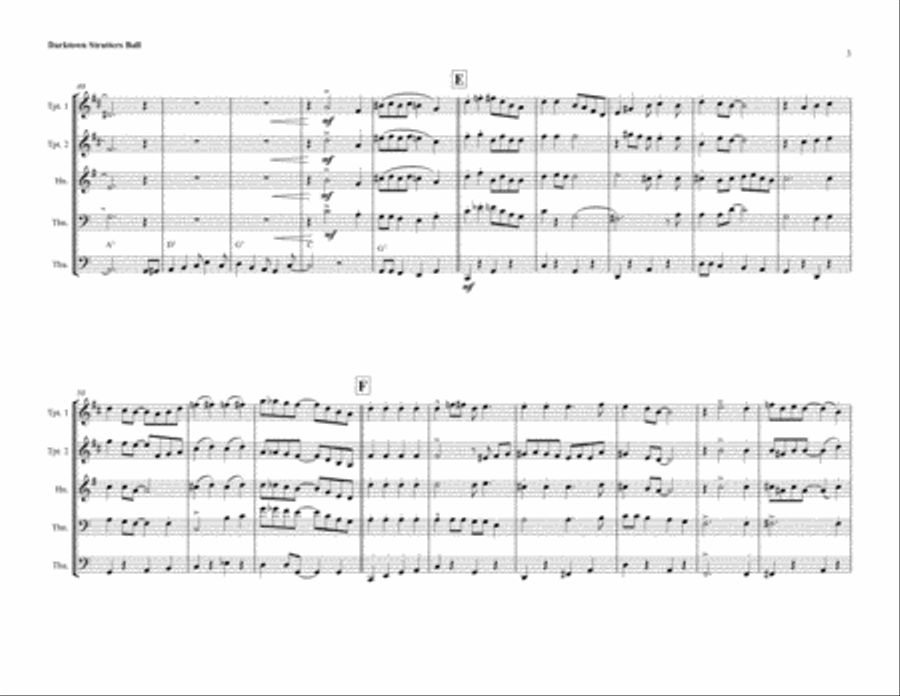 At The Darktown Strutter's Ball (brass quintet) Brass Quintet scores gallery preview page 3