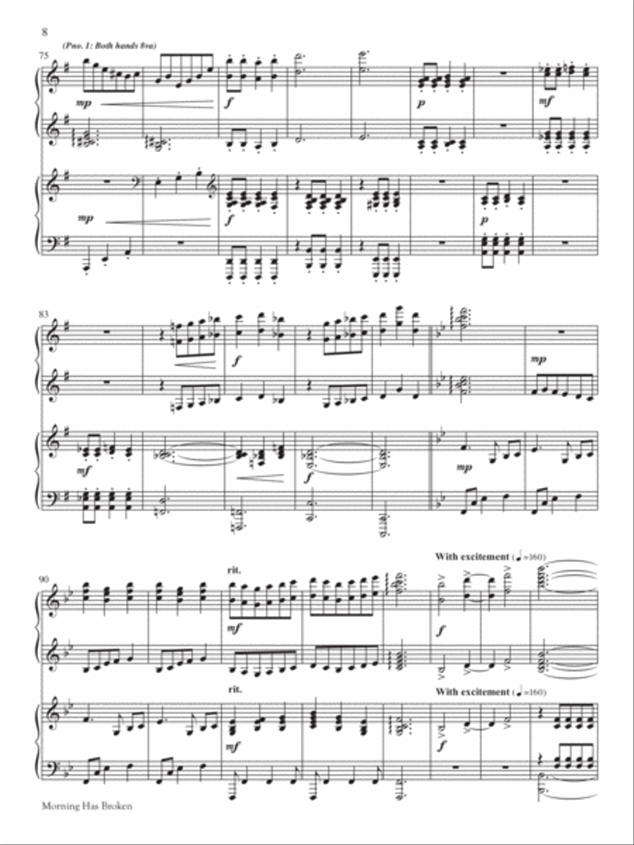 Classic Hymns for 4-Hand Piano, Vol. 2 Piano Accompaniment scores gallery preview page 8