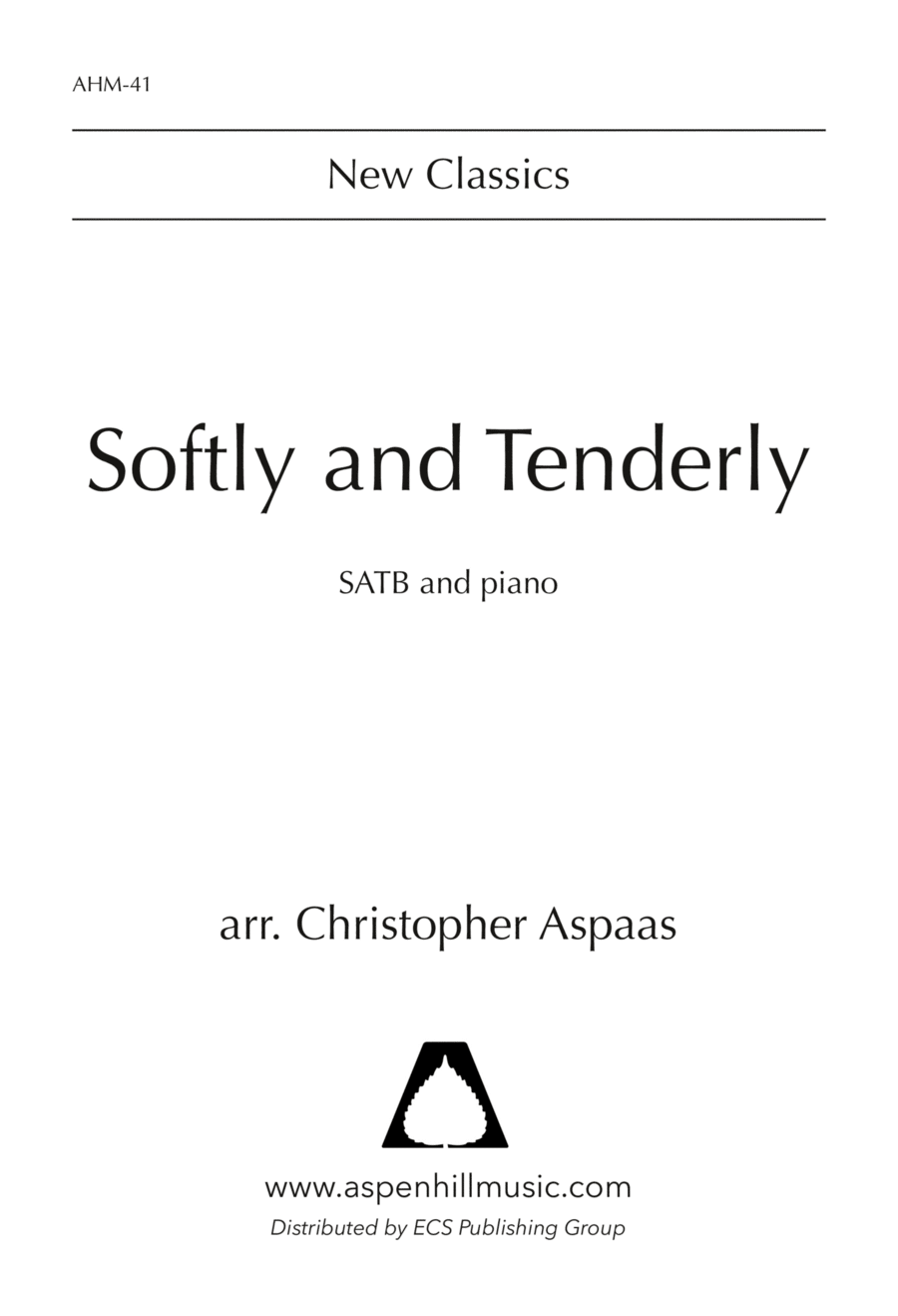 Softly and Tenderly 4-Part scores gallery preview page 1