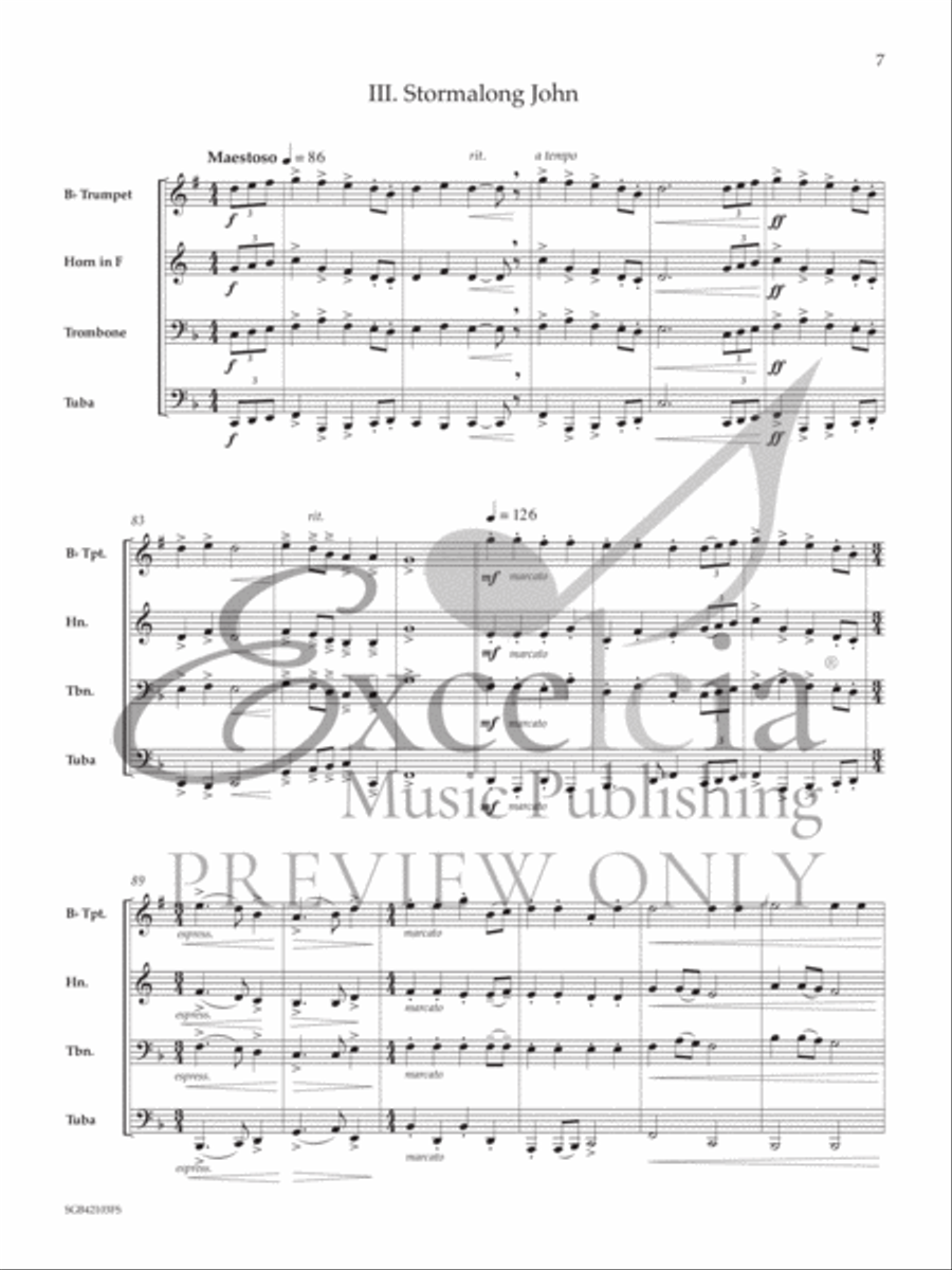 Sea Shanty Saga Sea Shanty Saga Brass Quartet scores gallery preview page 6