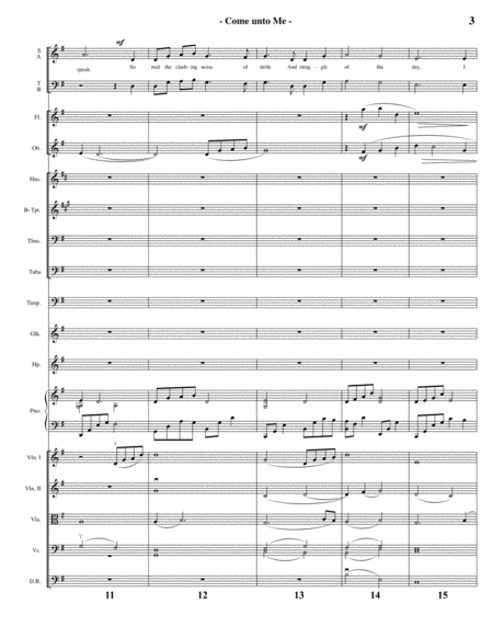 Come unto Me - Orchestral Score and Parts