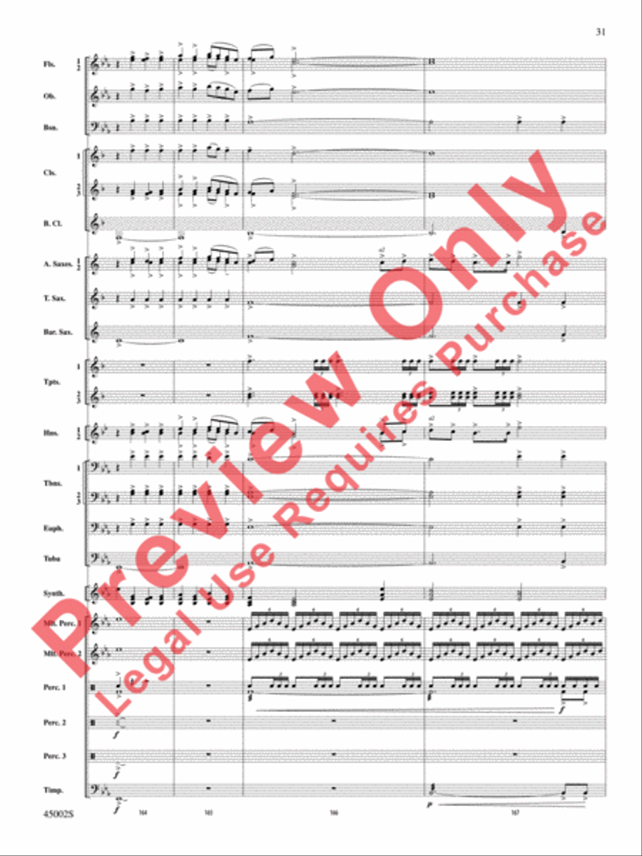 Winds of Change Concert Band scores gallery preview page 32