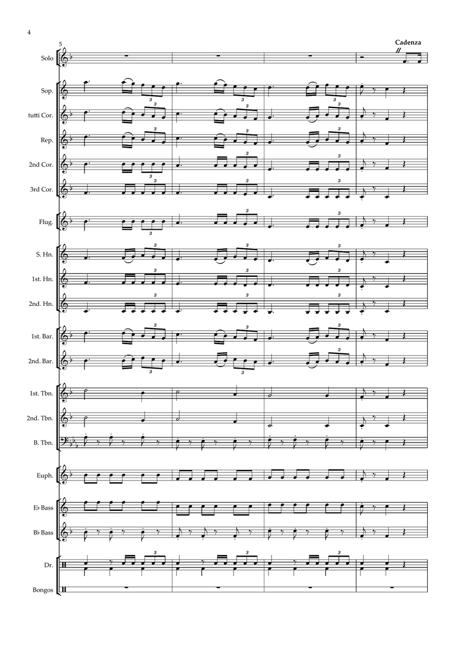 Cornet Solo - Give Me Some Ballroom Brass Band scores gallery preview page 4