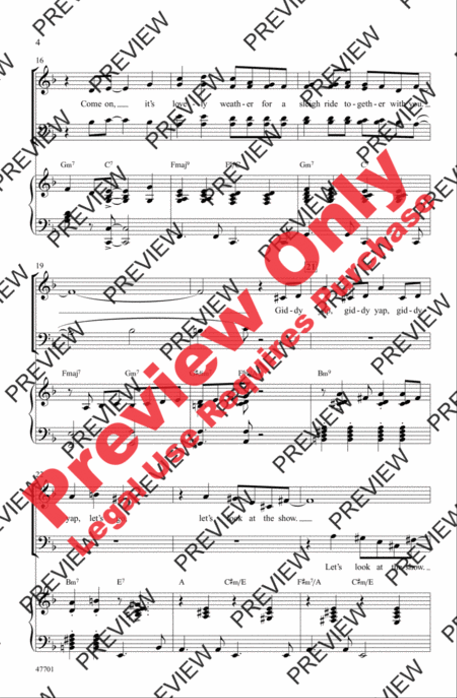 Sleigh Ride 4-Part scores gallery preview page 4