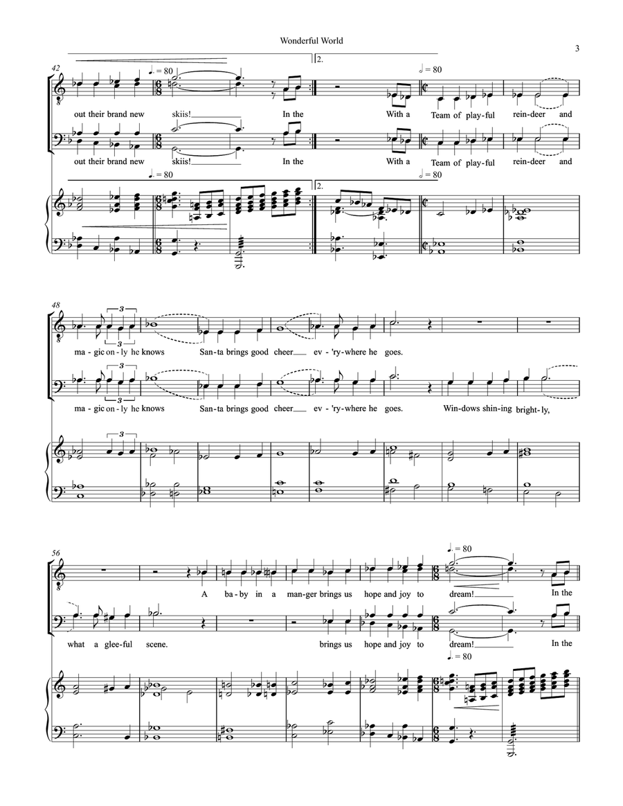 The Wonderful World of Christmas (Alternate Version for Gay Men's Chorus) Men's Choir scores gallery preview page 3