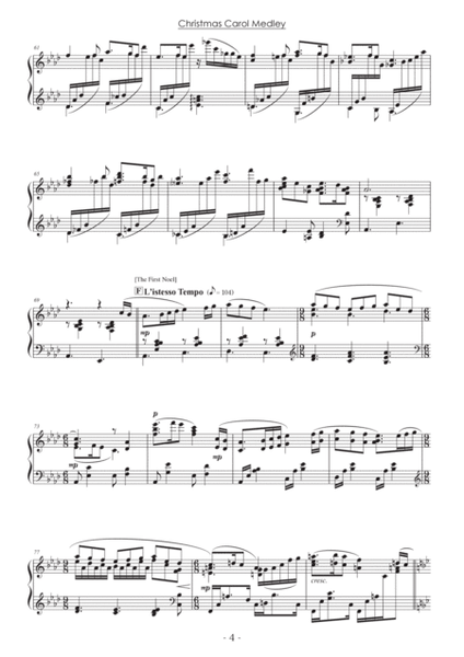 Christmas Carol Medley [Piano Solo / advanced] image number null