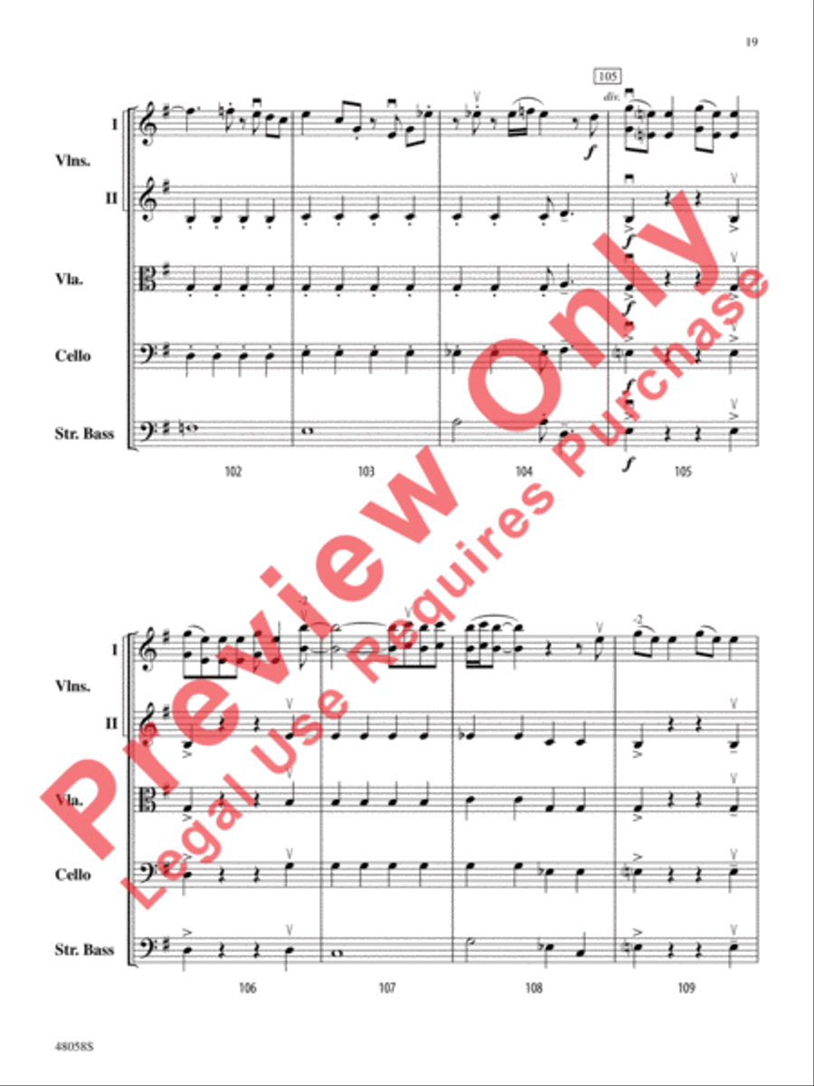 Selections from Hamilton String Orchestra scores gallery preview page 20
