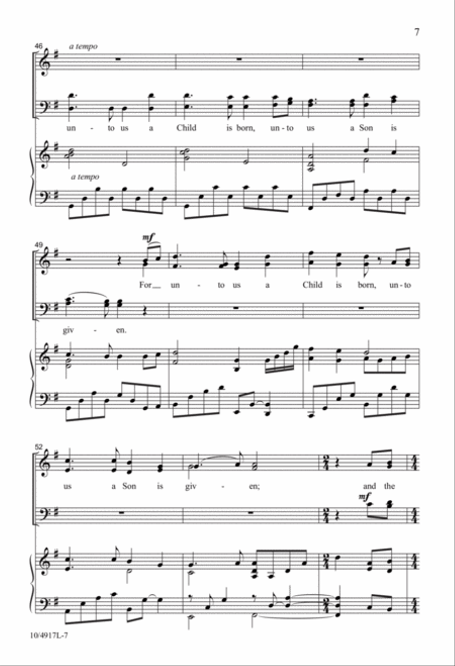 A Child Is Born A Child Is Born 4-Part scores gallery preview page 7
