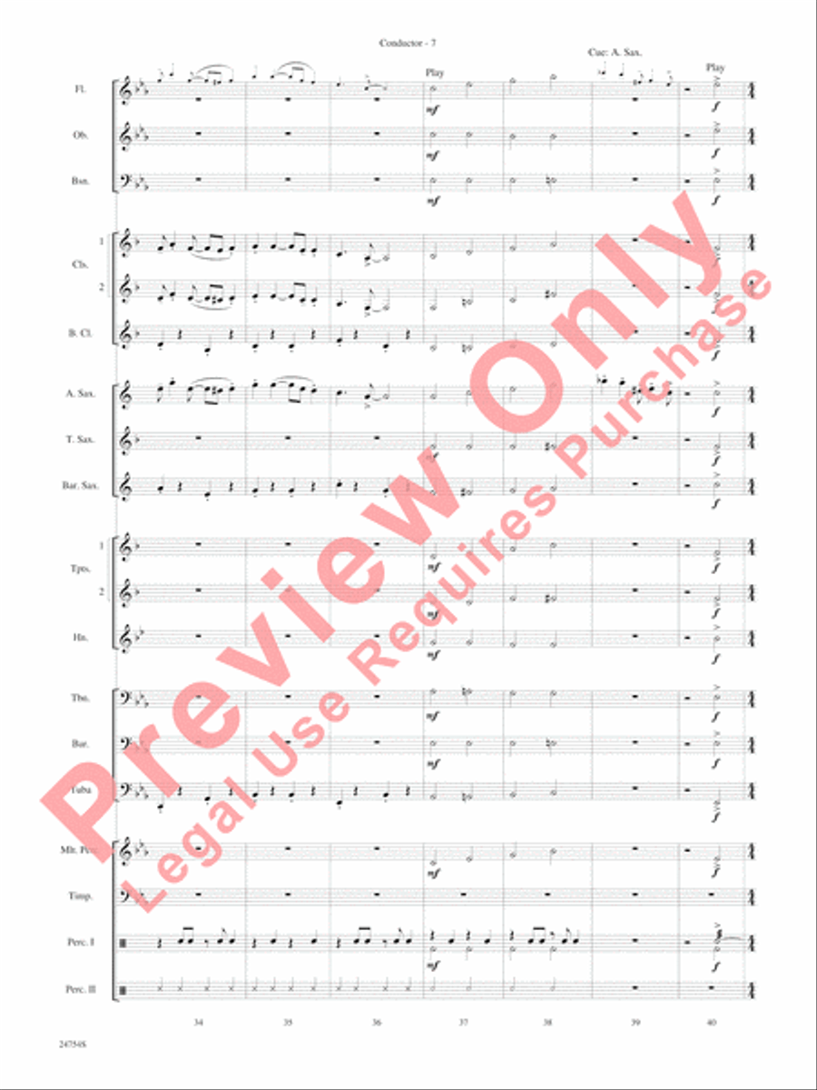 Selections from The Star Wars Saga Concert Band scores gallery preview page 10