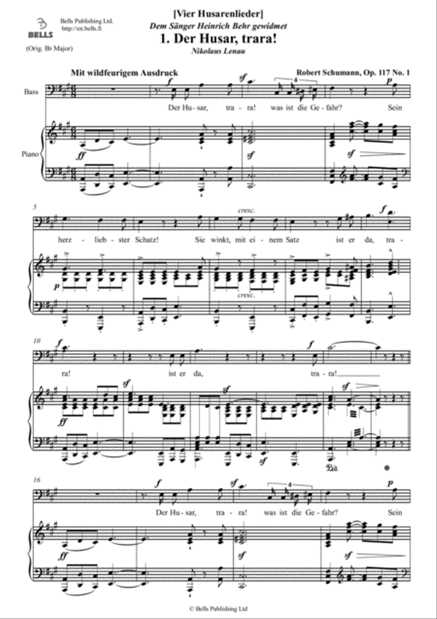 Vier Husarenlieder, Op. 117 Voice Solo scores gallery preview page 2