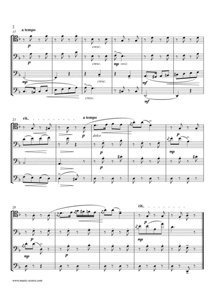 Album Leaf, Op. 12, No.7 - Trombone Quartet image number null