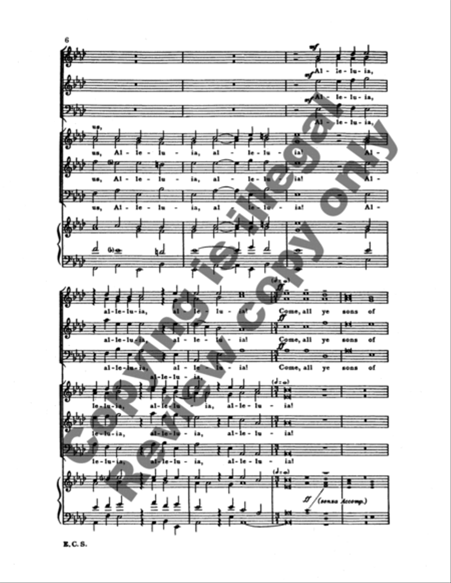 Alleluia! We Sing with Joy Divisi scores gallery preview page 9
