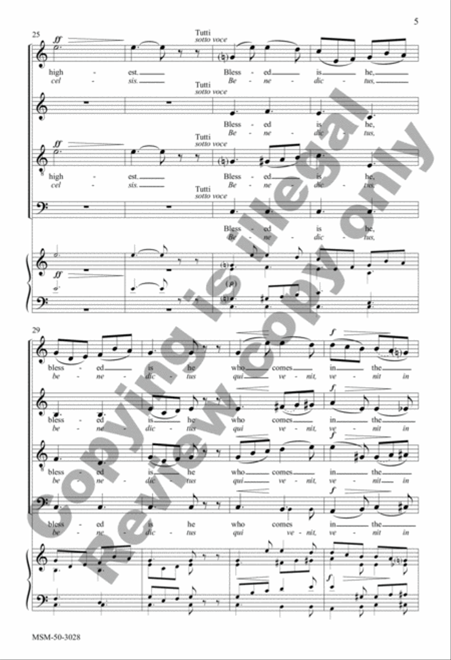 Sanctus and Benedictus 4-Part scores gallery preview page 5