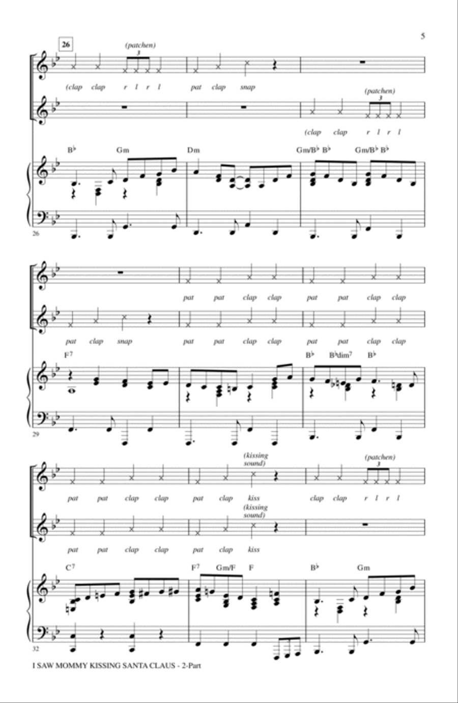 I Saw Mommy Kissing Santa Claus 2-Part scores gallery preview page 4