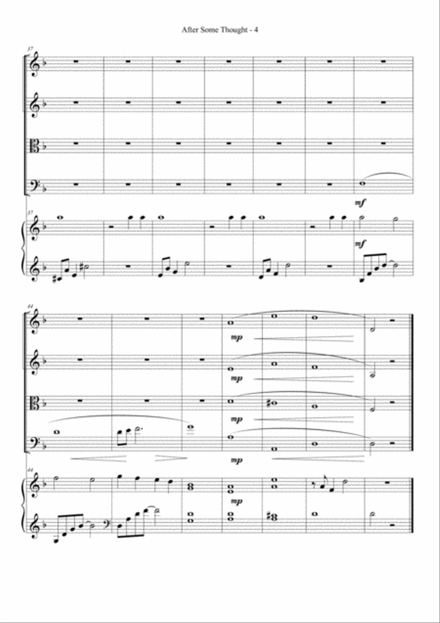 After Some Thought (incidental music from Al Hayba) Piano Quintet scores gallery preview page 4
