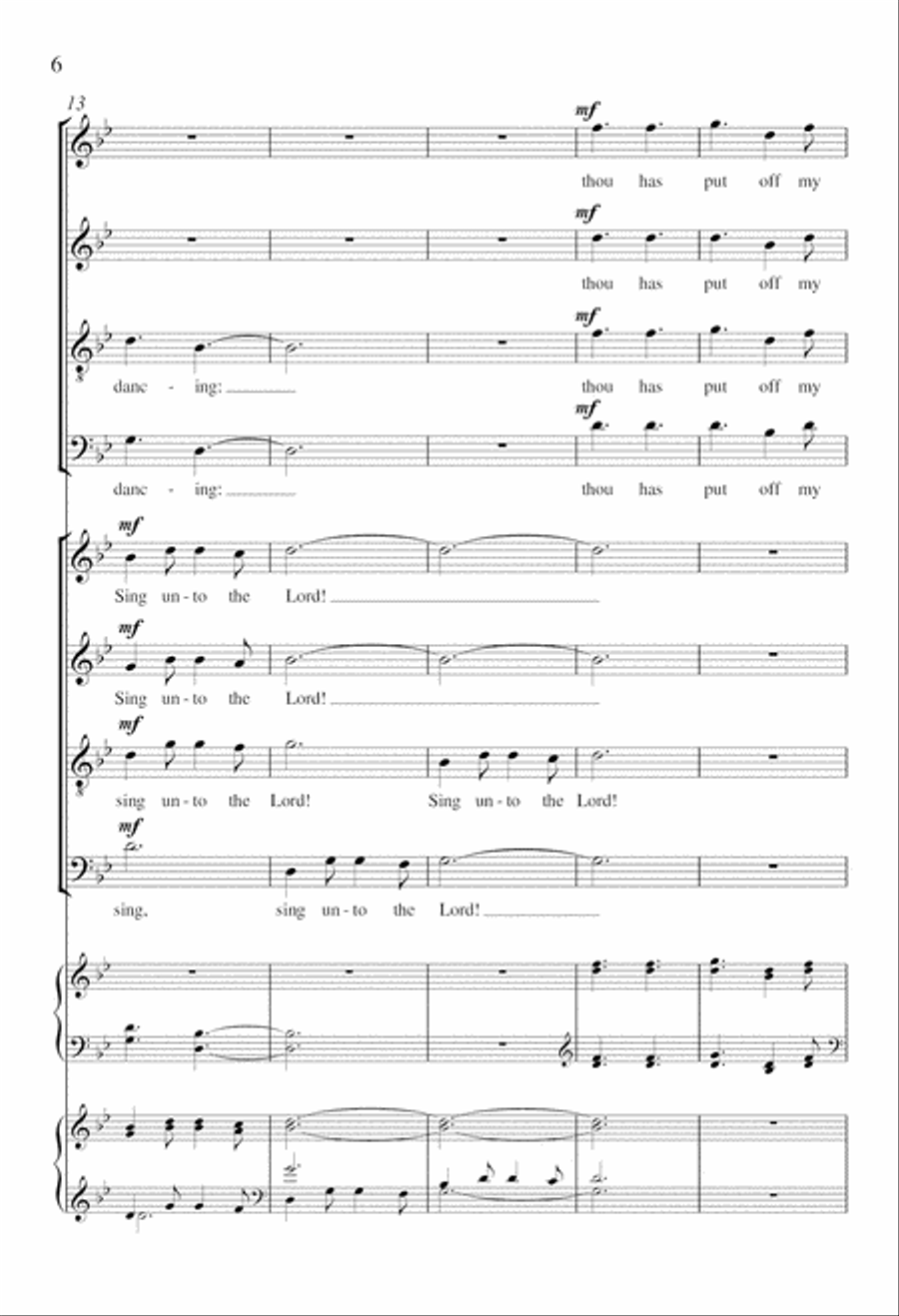 Mourning into Dancing from Suite Remembrance 4-Part scores gallery preview page 5