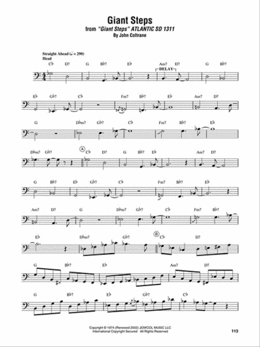 John Coltrane – Omnibook Bass Clef Instrument scores gallery preview page 5