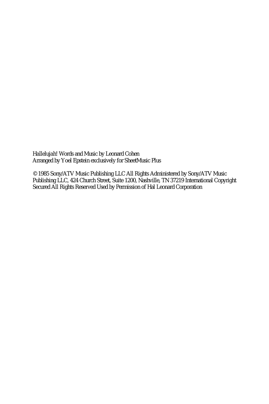 Hallelujah String Quartet scores gallery preview page 2