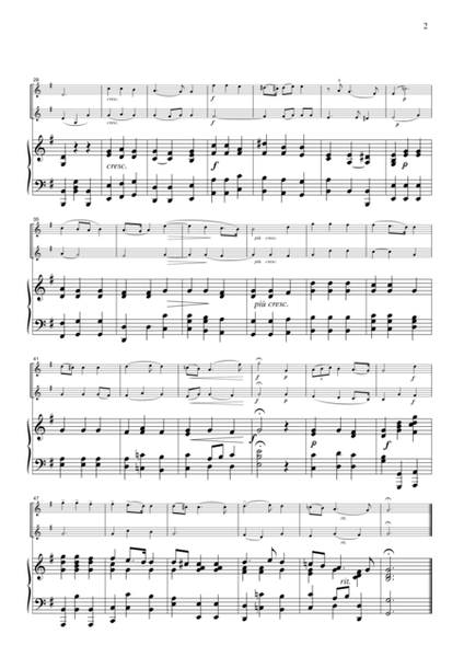 2 Violins & Piano Handel Ombra mai fu (Largo)