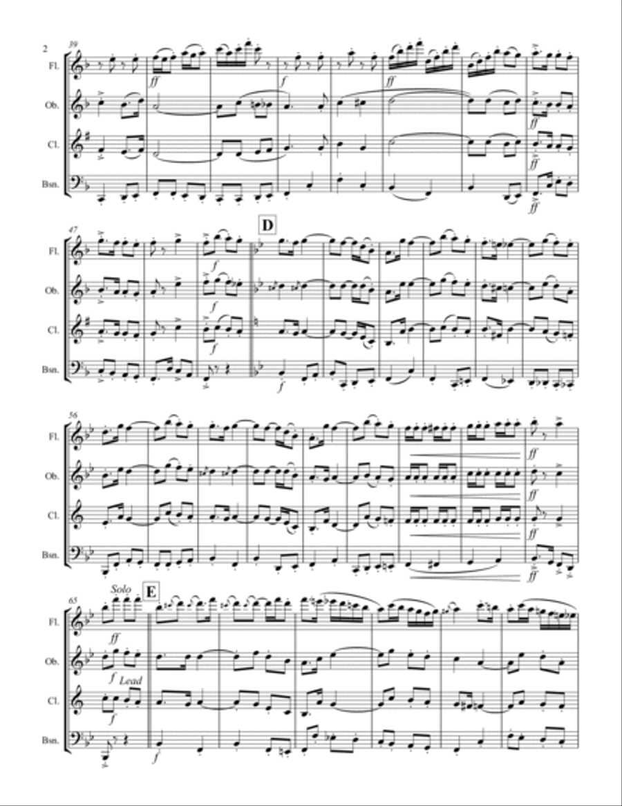 In Heaven There Is No Beer Woodwind Quartet scores gallery preview page 3