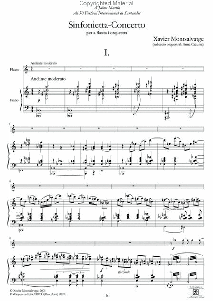 Sinfonietta-Concerto Flute Solo scores gallery preview page 2