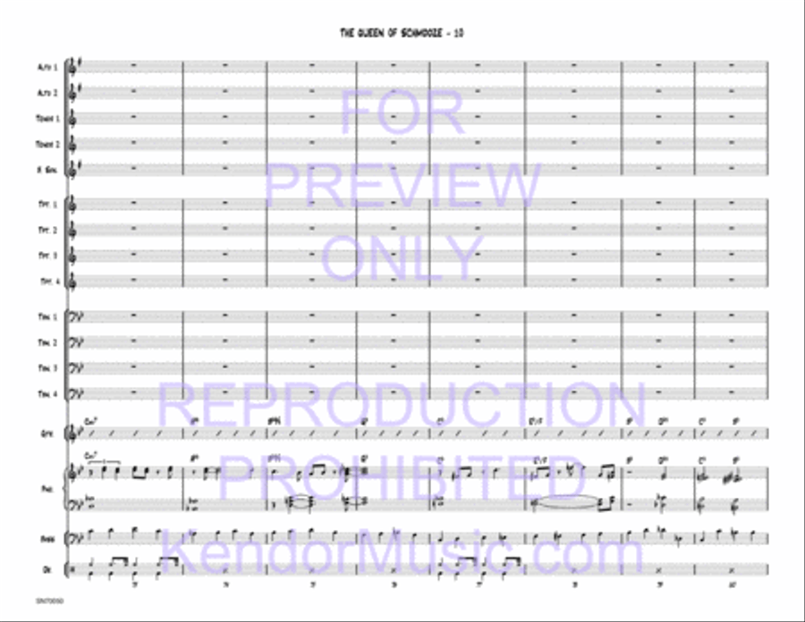 Queen Of Schmooze, The (Full Score) Jazz Ensemble scores gallery preview page 11